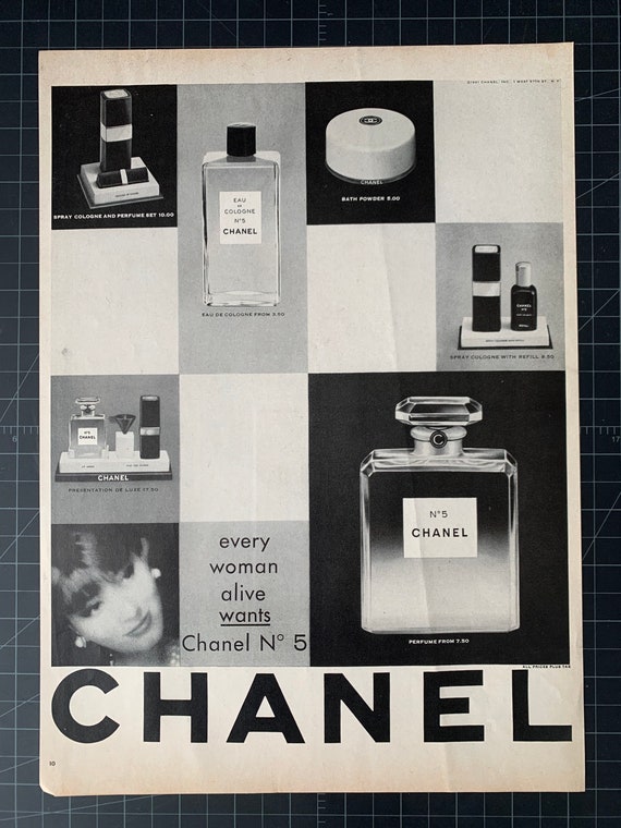 Vintage 1961 Chanel No. 5 Perfume Print Ad - Etsy Australia Vintage 1961 Chanel No. 5 Perfume Print Ad - Etsy Australia