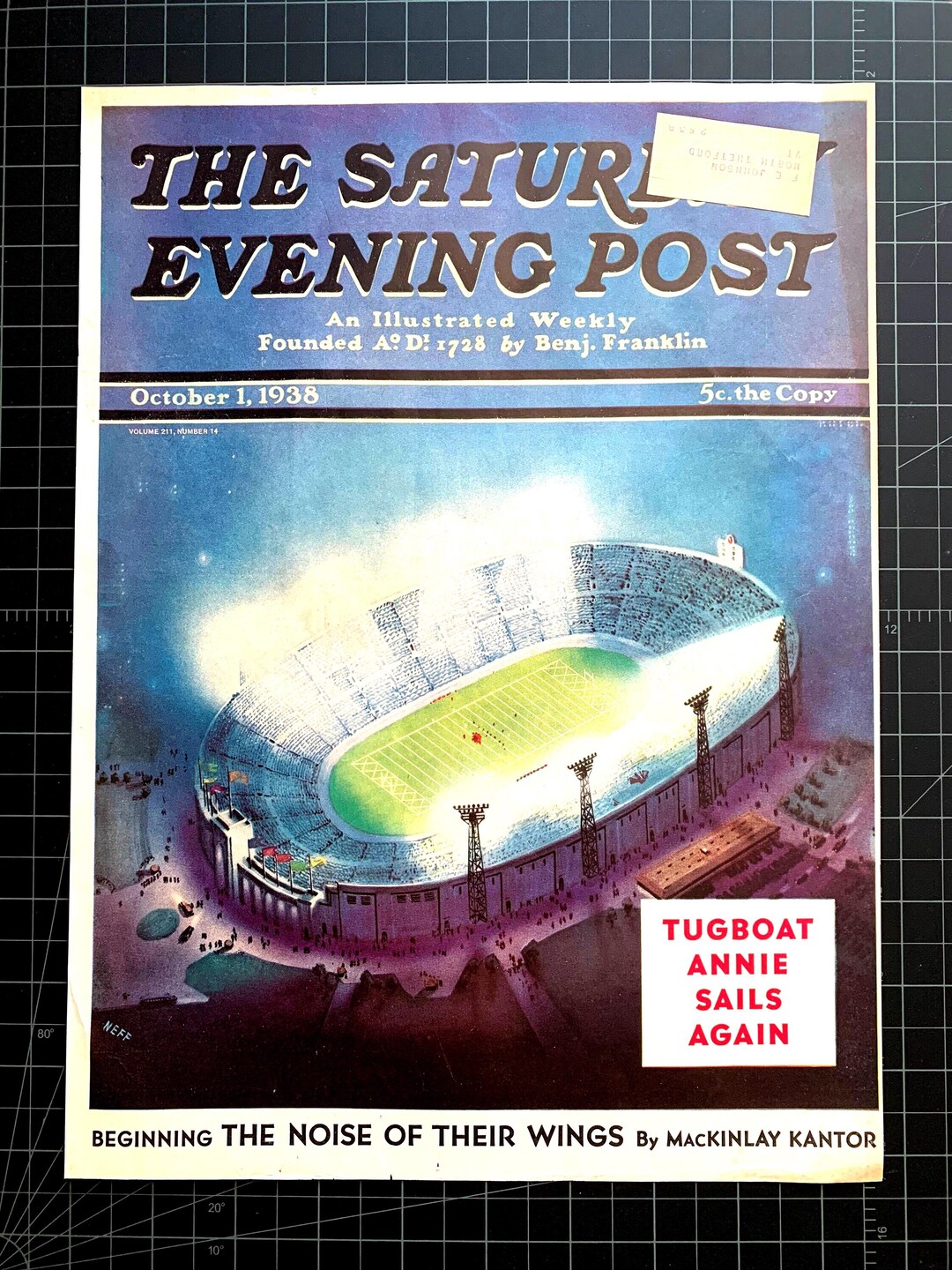 Vintage 1938 Saturday Evening Post Original Print Ad - Sports Stadium ...