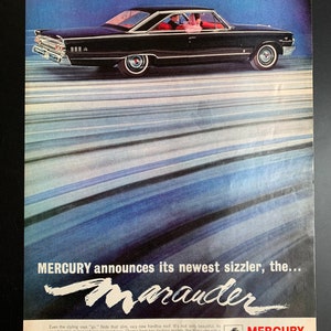 Vintage 1963 mercury marauder print advertisement
