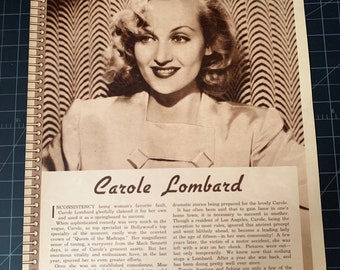 Rare 1940 Carole Lombard Portrait & Bio