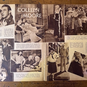 Rare Vintage 1930s Colleen Moore 2-Page Publicity Article