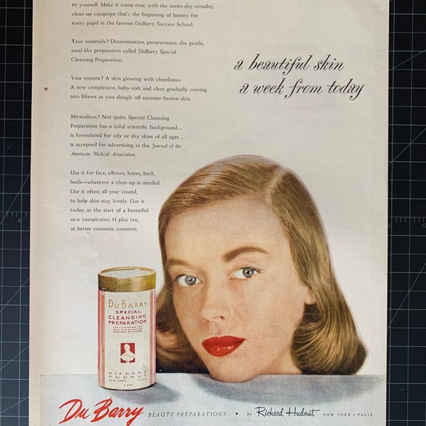 Vintage 1946 dubarry cosmetics print ad