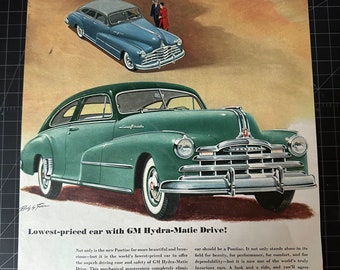 Vintage 1940s Pontiac Original Print Ad