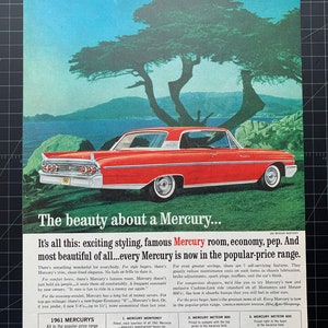 Vintage 1961 Mercury Monterey Print advertisement