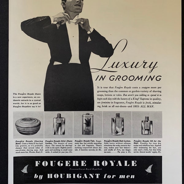 Vintage 1937 houbigant fougere royale men’s fragrance