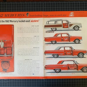 Anuncio impreso de dos páginas de Mercury de 1962