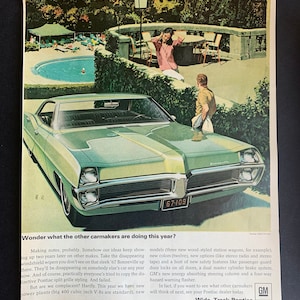Jahrgang 1967 Wide-Track-Pontiac-Print-Werbung