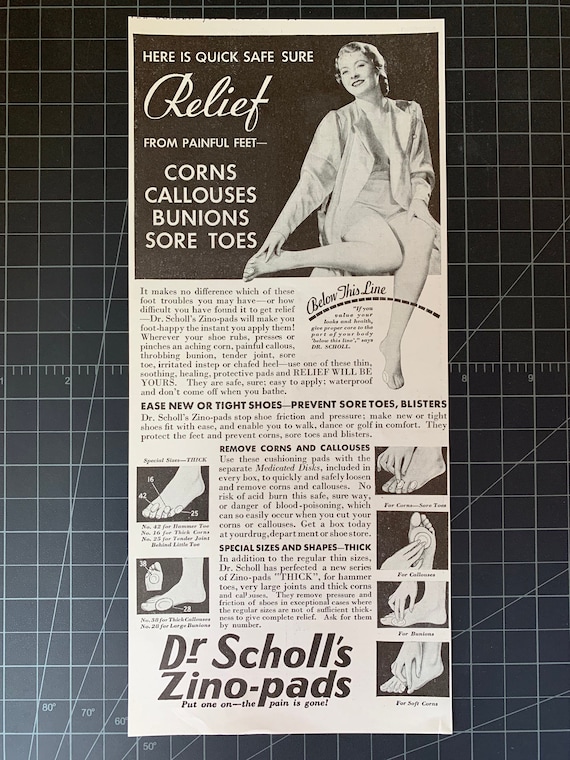 Vintage 1934 Scholl's Print Advertisement
