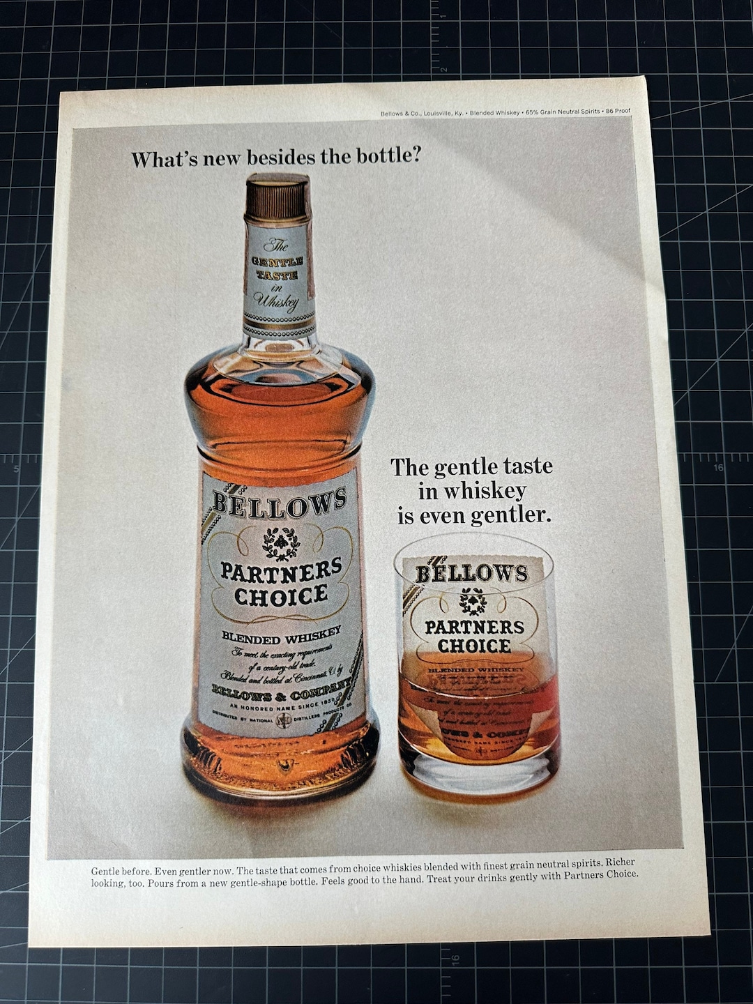Vintage 1960s Bellows Whiskey Original Advertisement - Etsy