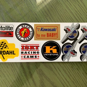 Vintage 1960s Drag Racing Sticker Sheet