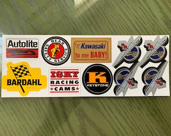 Vintage 1960s Drag Racing Sticker Sheet