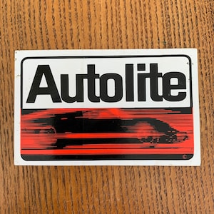 Vintage 1960s Autolite Sticker, Hot Rod, Drag Racing