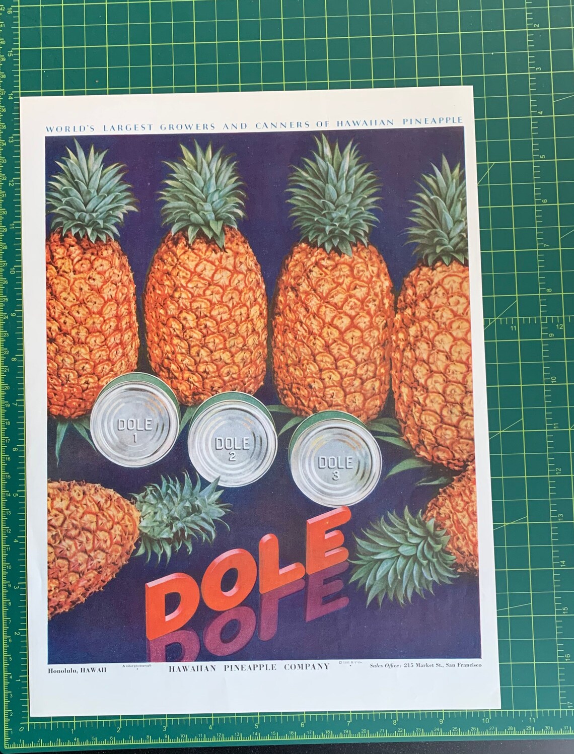 Vintage 1931 Dole Pineapple Print Ad Etsy