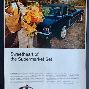 Vintage 1966 Ford Mustang Auto Print advertisement