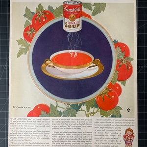 Vintage 1928 Campbell’s Tomato Soup Print advertisement