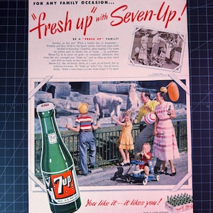 7up Ad 1940s - Etsy