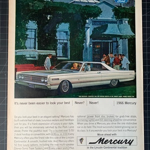 Vintage 1966 Mercury Print advertisement