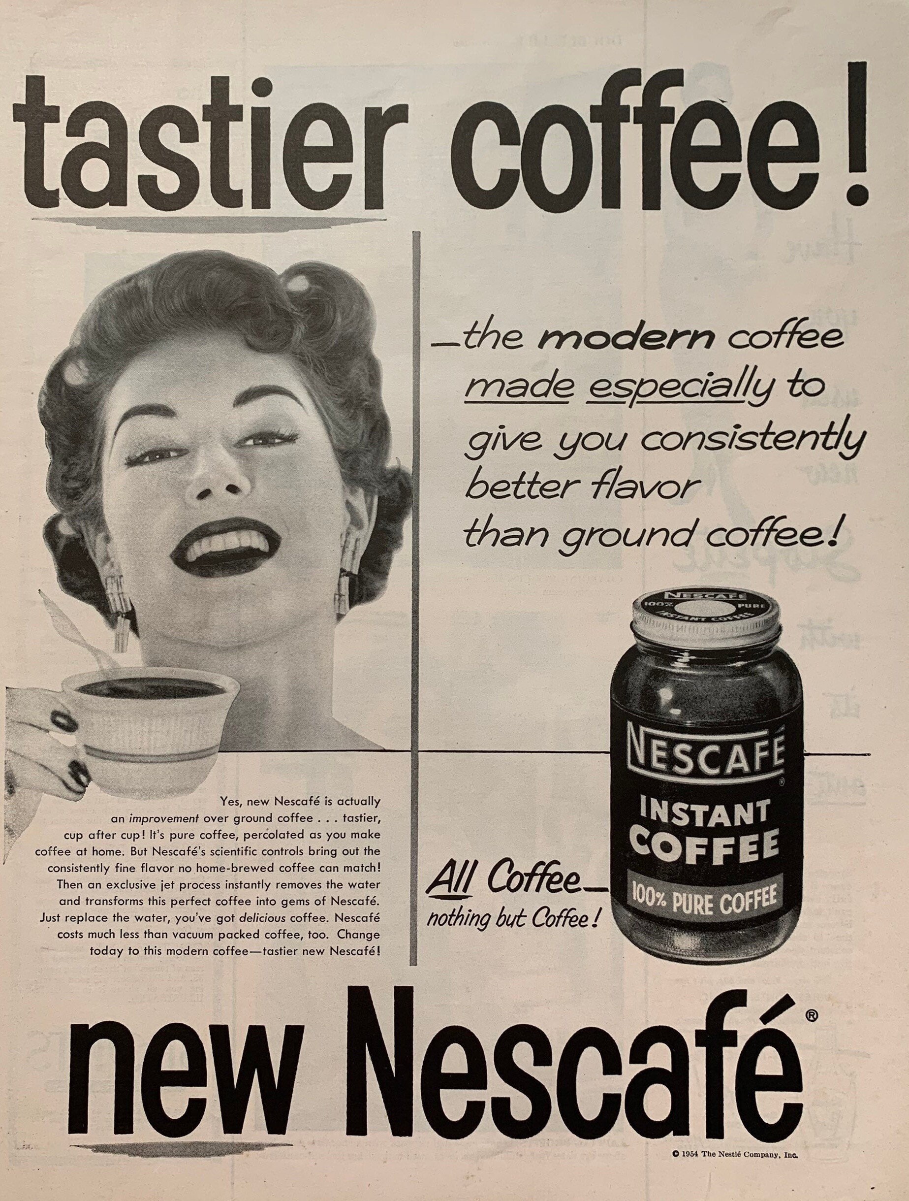 Vintage 1950s Nescafé Coffee Ad - Etsy UK