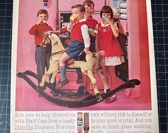Vintage 1962 Dixie Cups Print Ad
