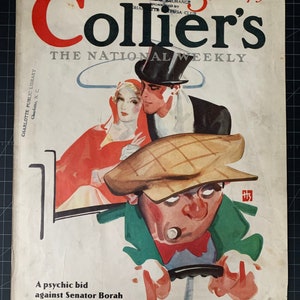 Vintage 1936 collier’s magazine covervintage