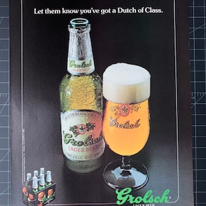 Vintage 1983 Grolsch Beer Print advertisement
