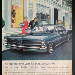 Vintage 1963 pontiac catalina print advertisement