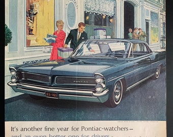Vintage 1963 pontiac catalina print advertisement