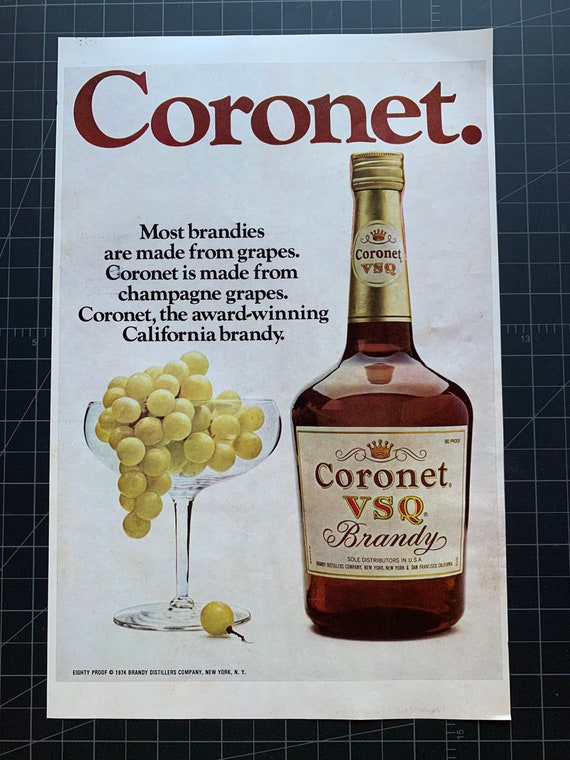 Vintage 1975 VSQ Brandy Print Ad Etsy