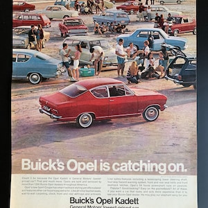 Anuncio impreso vintage de Buick Opel Kadett de 1967