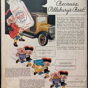 Vintage 1932 pillsbury flour baking advertisement