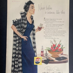 Vintage 1955 Pepsi Print advertisement
