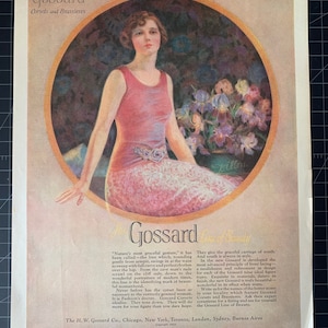 Vintage 1924 gossard corsets print advertisement