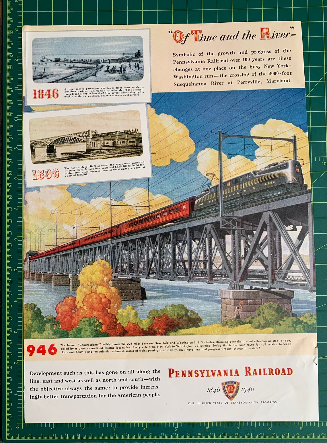 Vintage 1946 Pennsylvania Railroad Print Ad Etsy