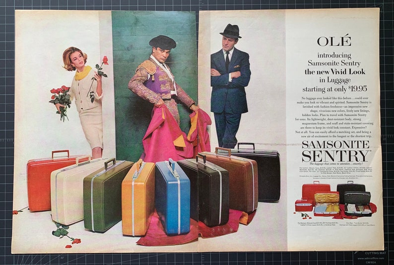 Vintage 1963 samsonite luggage print ad image 1