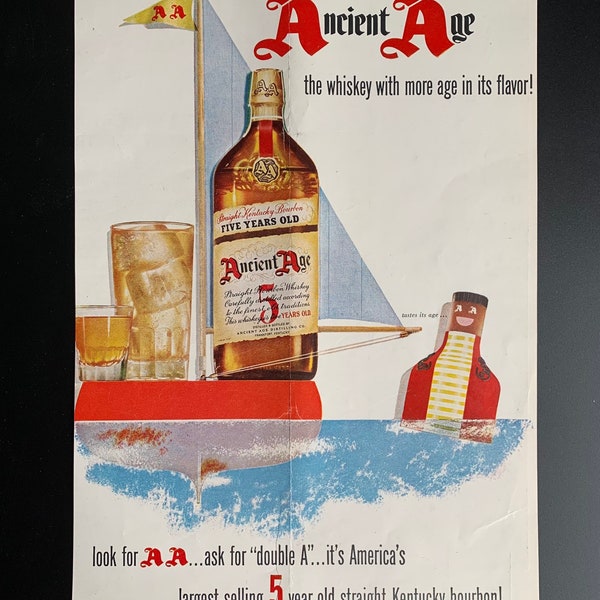 Vintage 1951 ancient age whiskey print ad