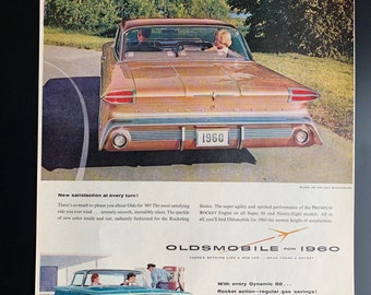 Vintage 1960 oldsmobile super 88 holiday scenicoupe print ad