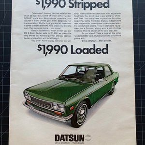 Vintage 1971 datsun print advertisement