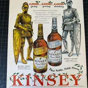 Vintage 1948 Kinsey Whiskey Print advertisement
