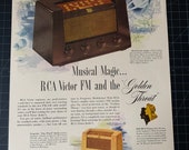 Vintage 1948 RCA Victor Radio Print Ad