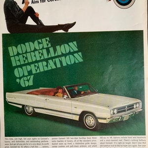 Vintage 1967 Dodge Coronet 500 Print advertisement