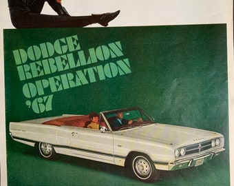 Originele advertentie vintage Dodge Coronet 500 uit 1967