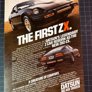 1978年式ダットサン280-ZXスポーツカーのヴィンテージ印刷広告 - Etsy 日本