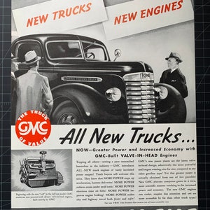 Vintage 1938 GMC Trucks Print advertisement