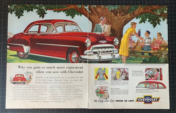 Vintage 1952 Chevrolet Print Ad