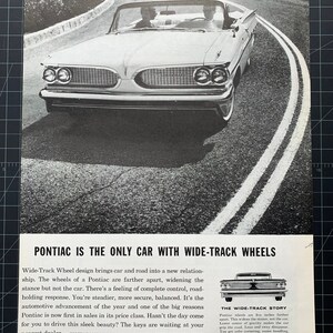 Vintage 1959 pontiac bonneville print advertisement