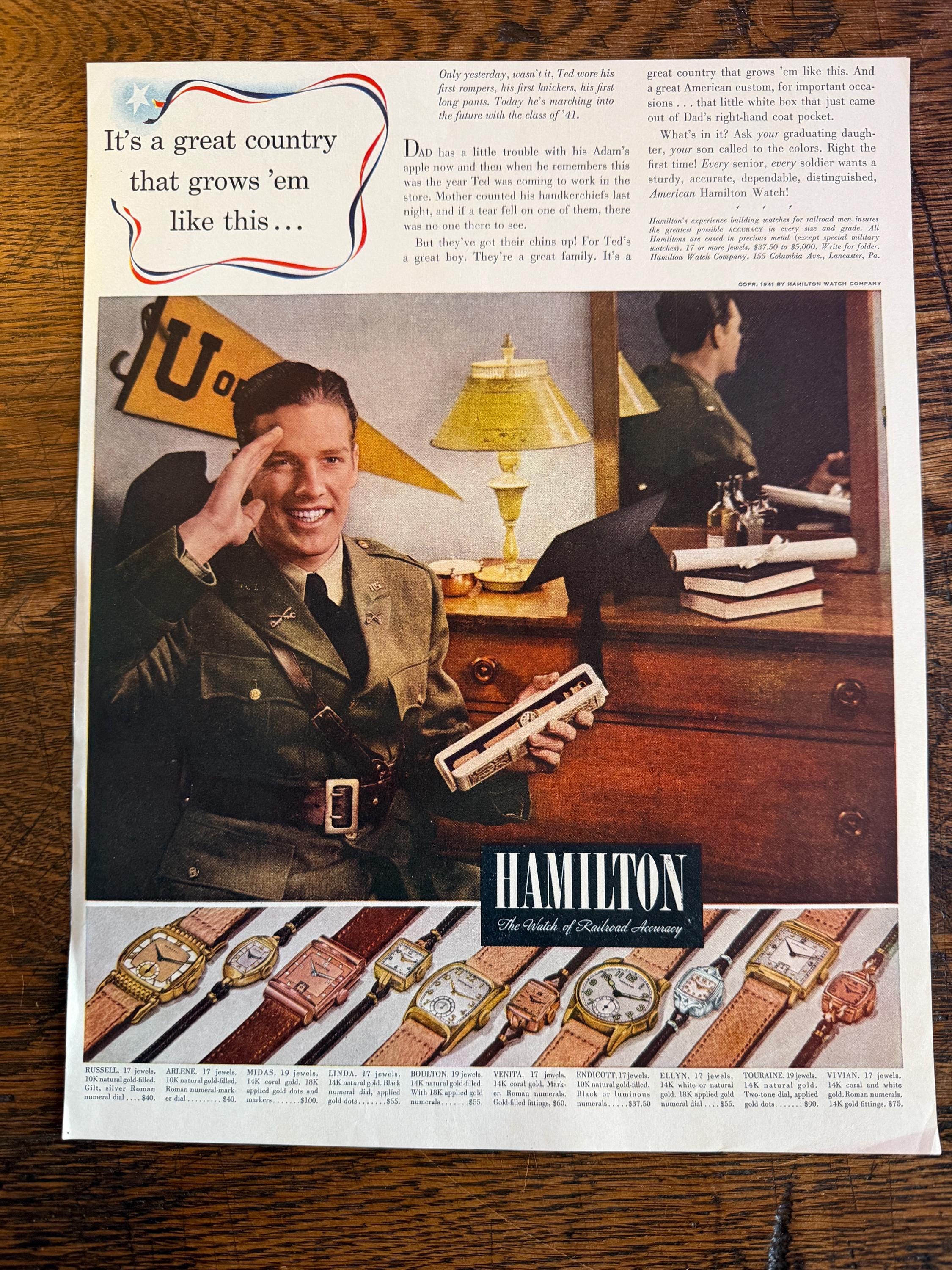 1940s hamilton watch - Etsy 日本
