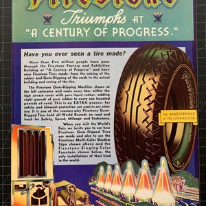 Vintage 1933 Firestone Tires Print advertisement