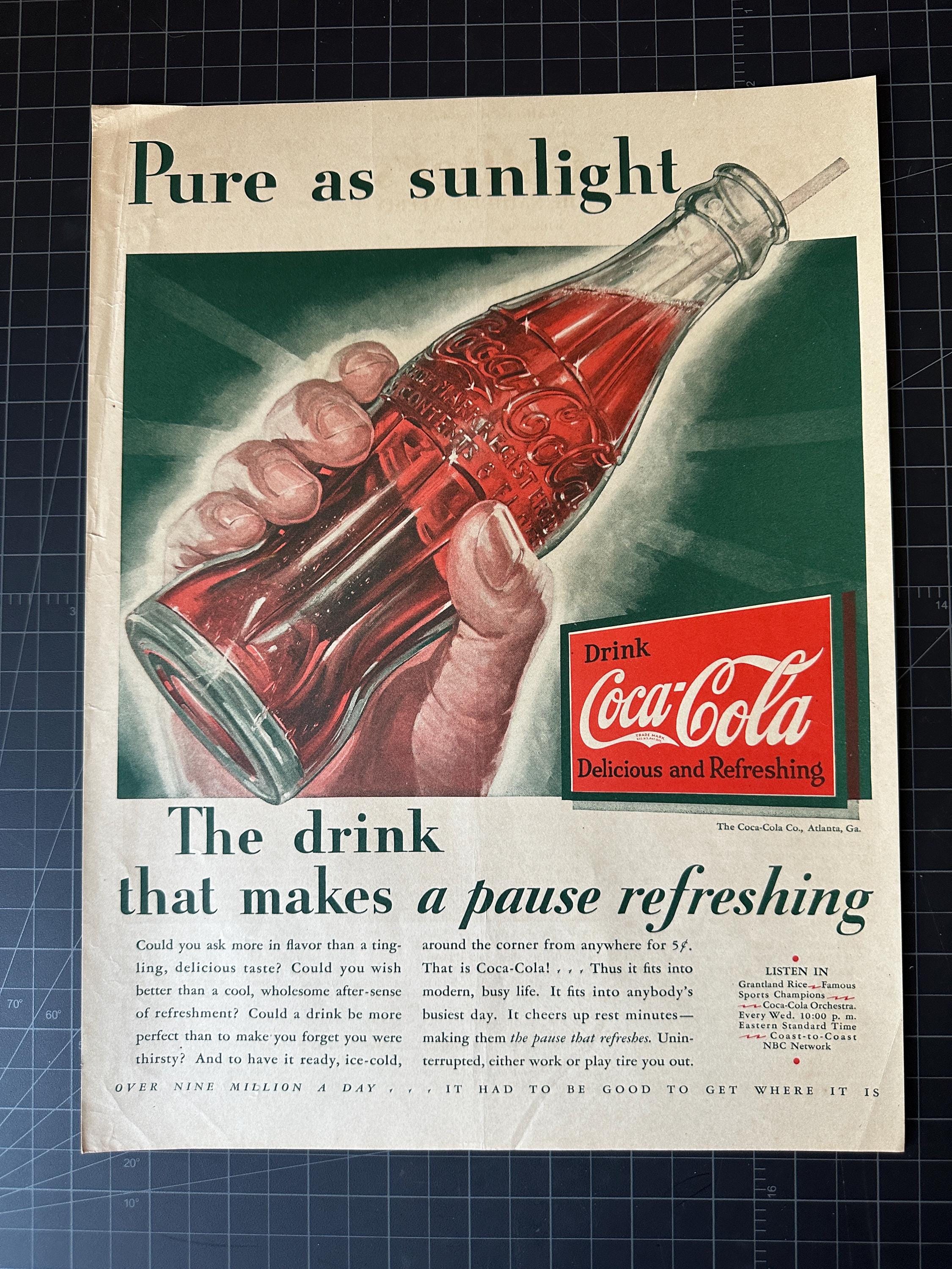 Coca-Cola ヴィンテージ 広告 オリジナル Vintage 1932 Coca-cola Original Advertisement - Etsy