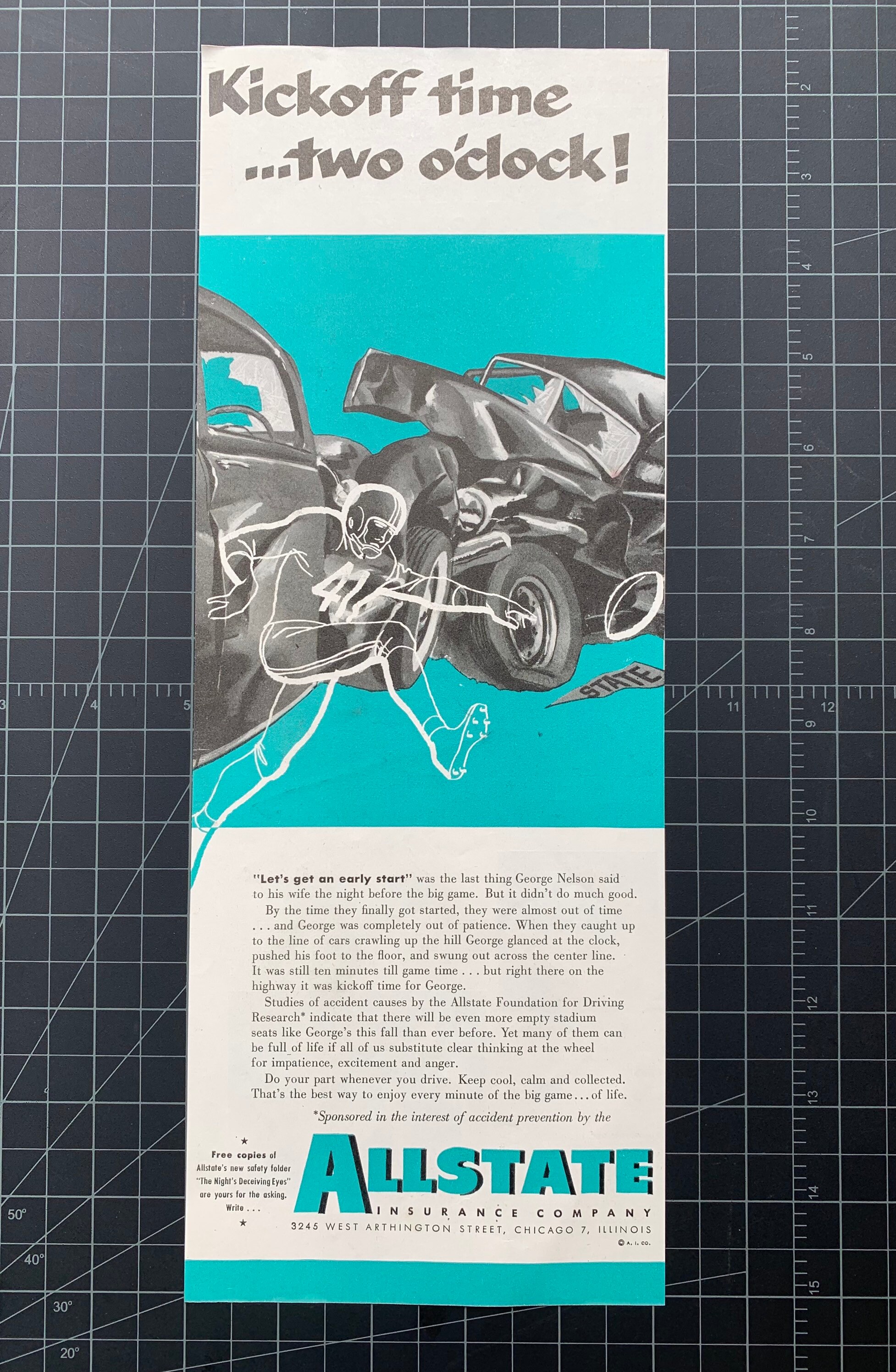 Vintage 1952 Allstate Insurance Print Ad | Etsy