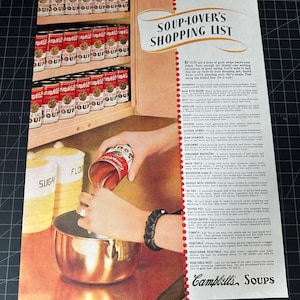 Vintage 1930s Campbell’s Soups Print Ad